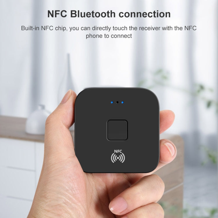 B11 Bluetooth 5.0 Receiver AUX NFC to 2 x RCA Audio Adapter by bashfashion