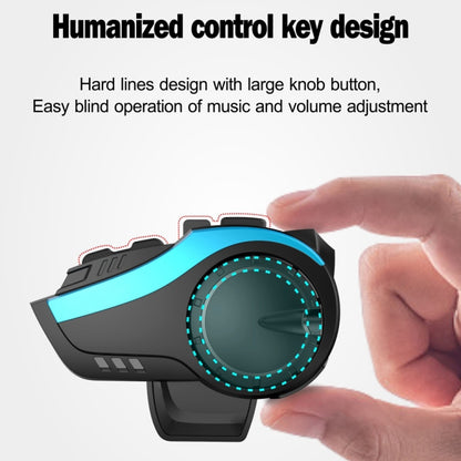 Hysnox HY-02 Bluetooth 5.0 Motorcycle Helmet Headset 2000M 6 Riders Intercom Headset (Gold) by bashfashion