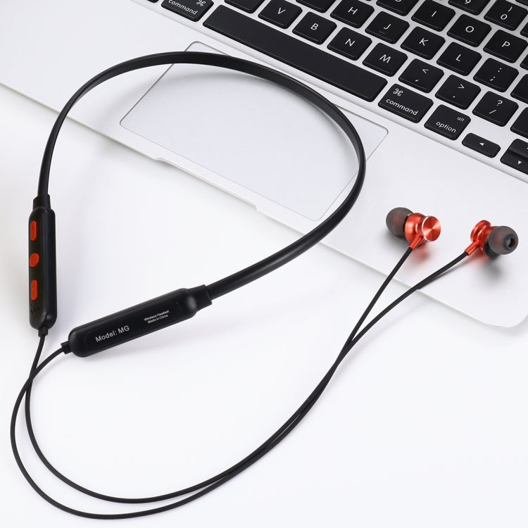 MG-G24 Bluetooth 4.2 Sport Wireless Bluetooth Earphone, Support Card(Black Red) by bashfashion