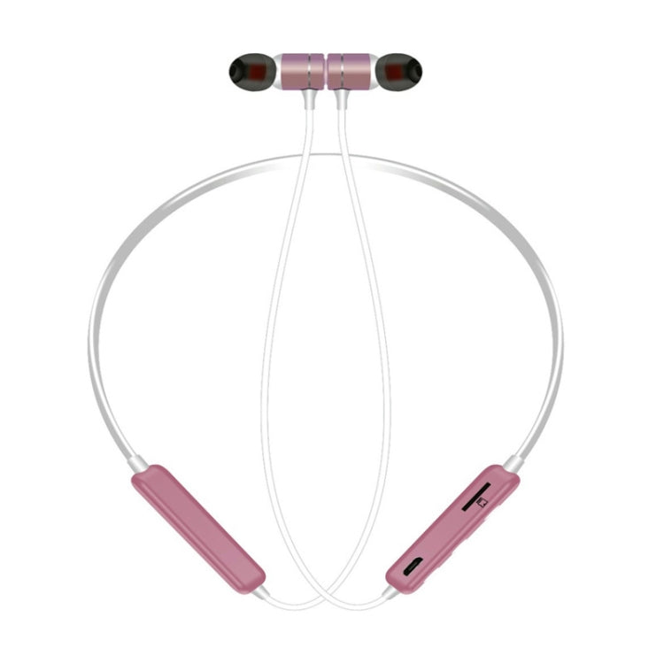 MG-G17 Bluetooth 4.2 Sport Wireless Bluetooth Earphone, Support Card(Pink) by bashfashion