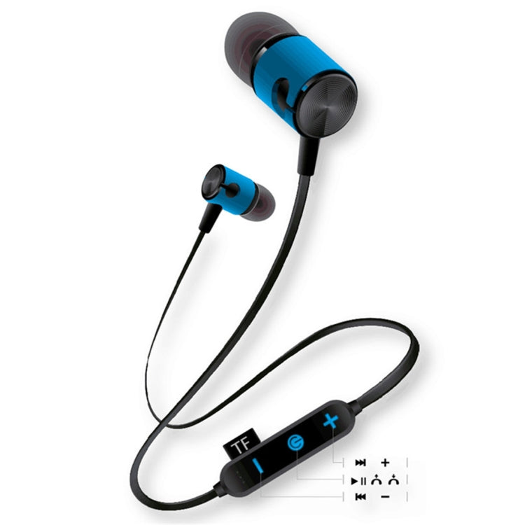 MG-G20 Bluetooth 4.2 Sport Wireless Bluetooth Earphone, Support Card(Blue) by bashfashion