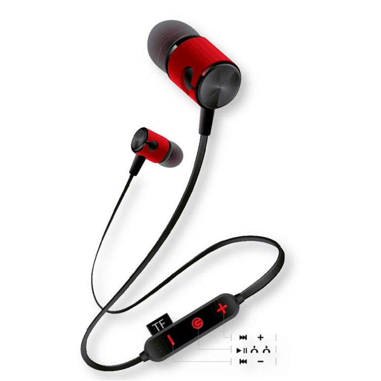 MG-G20 Bluetooth 4.2 Sport Wireless Bluetooth Earphone, Support Card(Red) by bashfashion