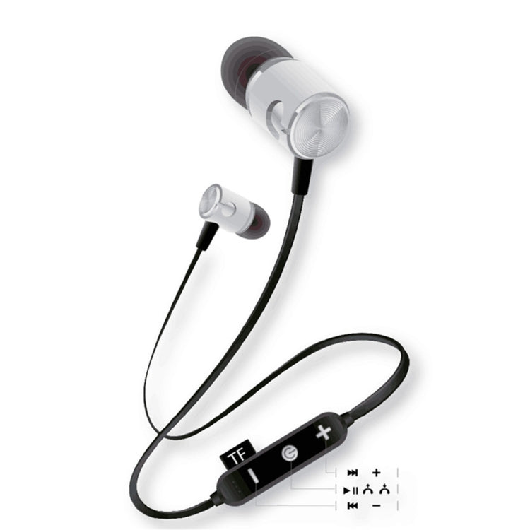 MG-G20 Bluetooth 4.2 Sport Wireless Bluetooth Earphone, Support Card(Silver) by bashfashion