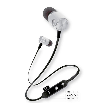 MG-G20 Bluetooth 4.2 Sport Wireless Bluetooth Earphone, Support Card(Silver) by bashfashion