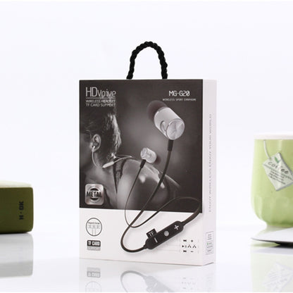 MG-G20 Bluetooth 4.2 Sport Wireless Bluetooth Earphone, Support Card(Silver) by bashfashion