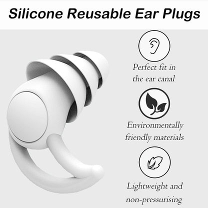 iMeBoBo iM9689 Shark Fin Version NThree Layer ano Silicone Sleeping Noise Reduction Earplugs with Jar by bashfashion