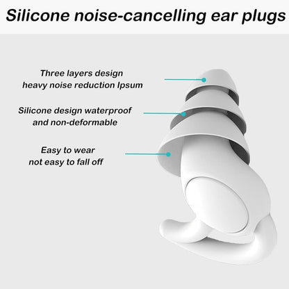 iMeBoBo iM9689 Shark Fin Version NThree Layer ano Silicone Sleeping Noise Reduction Earplugs with Jar by bashfashion