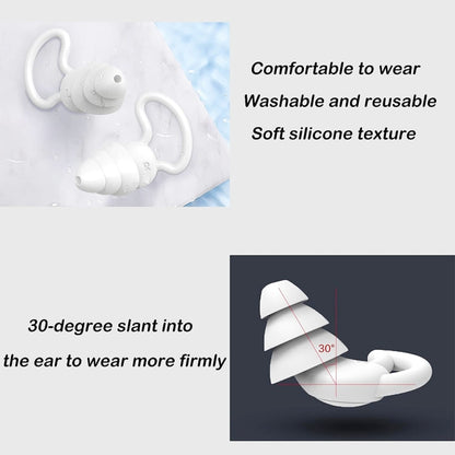 iMeBoBo iM9689 Shark Fin Version NThree Layer ano Silicone Sleeping Noise Reduction Earplugs with Jar by bashfashion