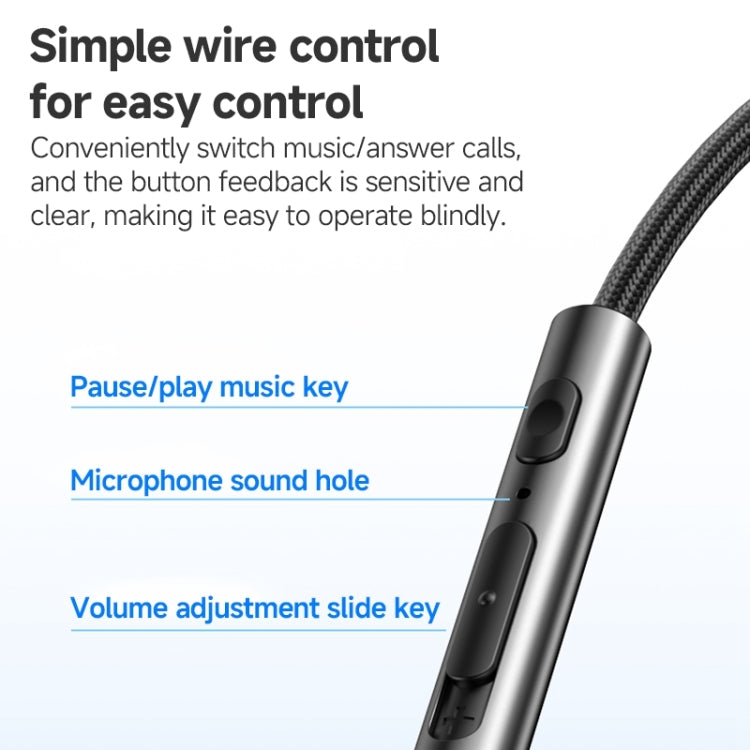 Yesido YH47 3.5mm Metal Line-Control In-Ear Wired Earphone, Length: 1.2m (Black) by Yesido