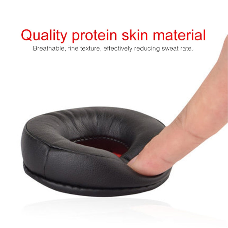 1 Pair Leather Sponge Protective Case for Jabra MOVE Headphone(Black Red) by bashfashion