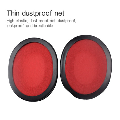 2 PCS For Kingston KHX-HSCP / HyperX Cloud II Headphone Cushion Flannel Red Net Sponge Cover Earmuffs Replacement Earpads by bashfashion