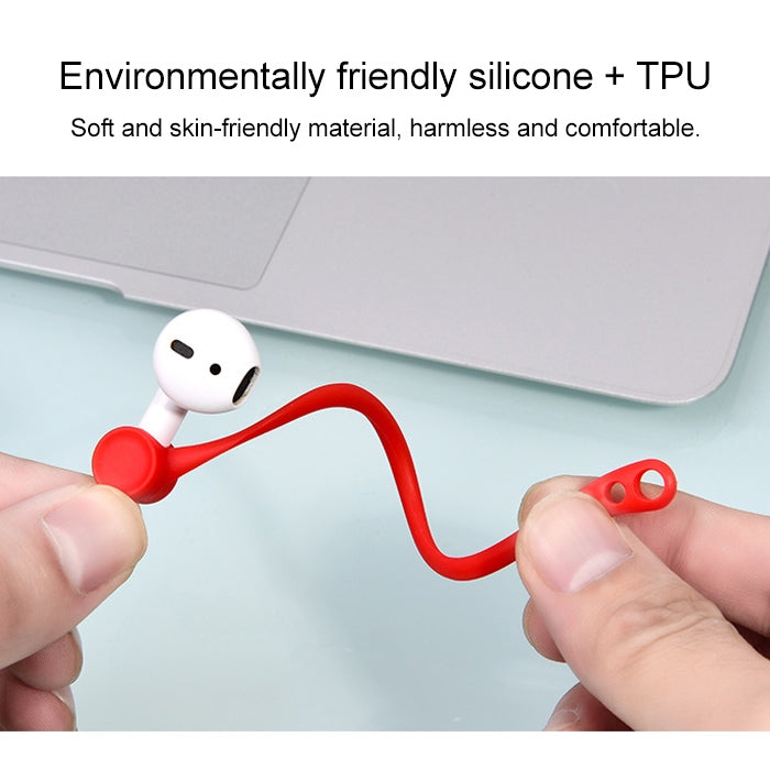 Wireless Headphones Lanyard Anti-lost Headphones for Apple AirPods 1 / 2(White) by bashfashion