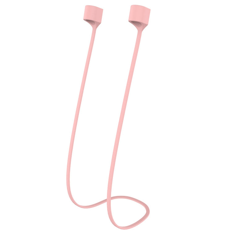 Wireless Bluetooth Headset Anti-lost Rope Magnetic Silicone Lanyard for Apple AirPods 1 / 2(Pink) by bashfashion