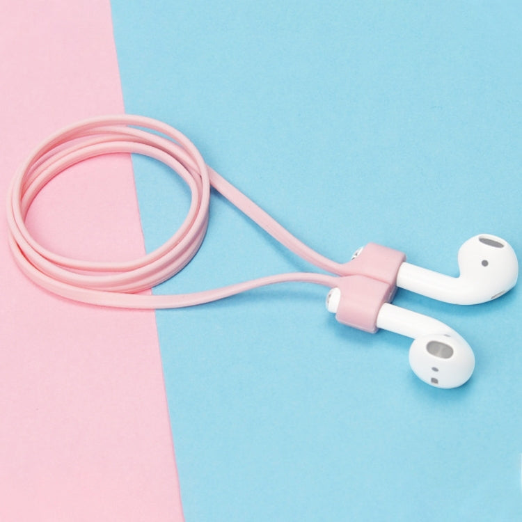 Wireless Bluetooth Headset Anti-lost Rope Magnetic Silicone Lanyard for Apple AirPods 1 / 2(Pink) by bashfashion