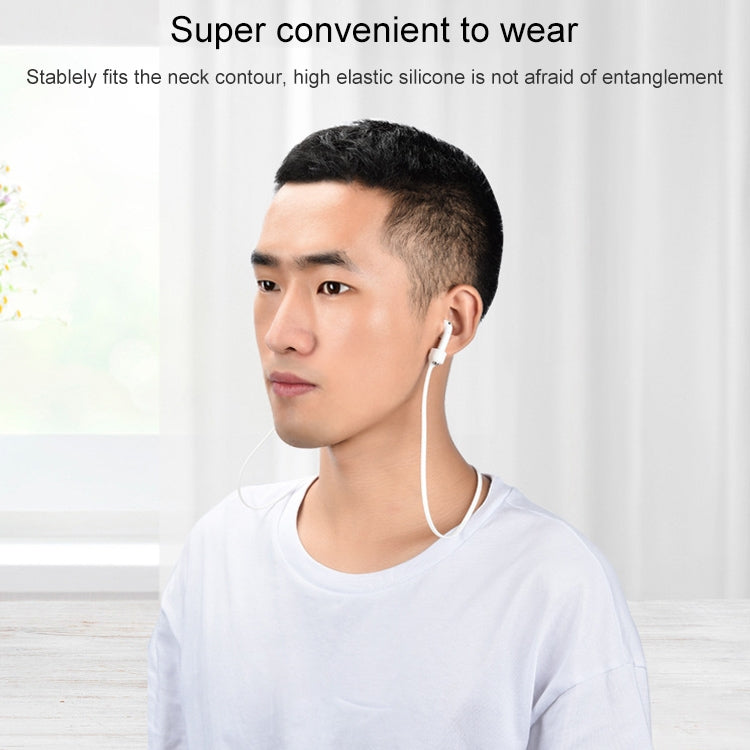 Wireless Bluetooth Headset Anti-lost Rope Magnetic Silicone Lanyard for Apple AirPods 1 / 2(Pink) by bashfashion