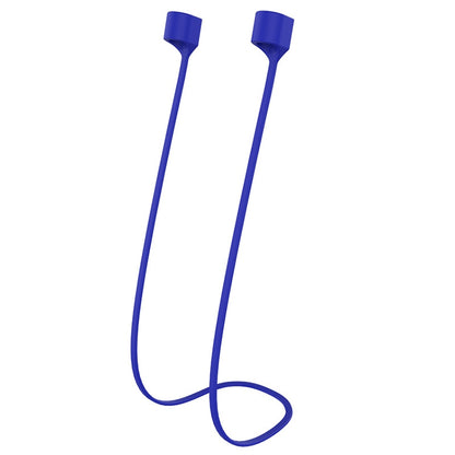 Wireless Bluetooth Headset Anti-lost Rope Magnetic Silicone Lanyard for Apple AirPods 1 / 2(Blue) by bashfashion