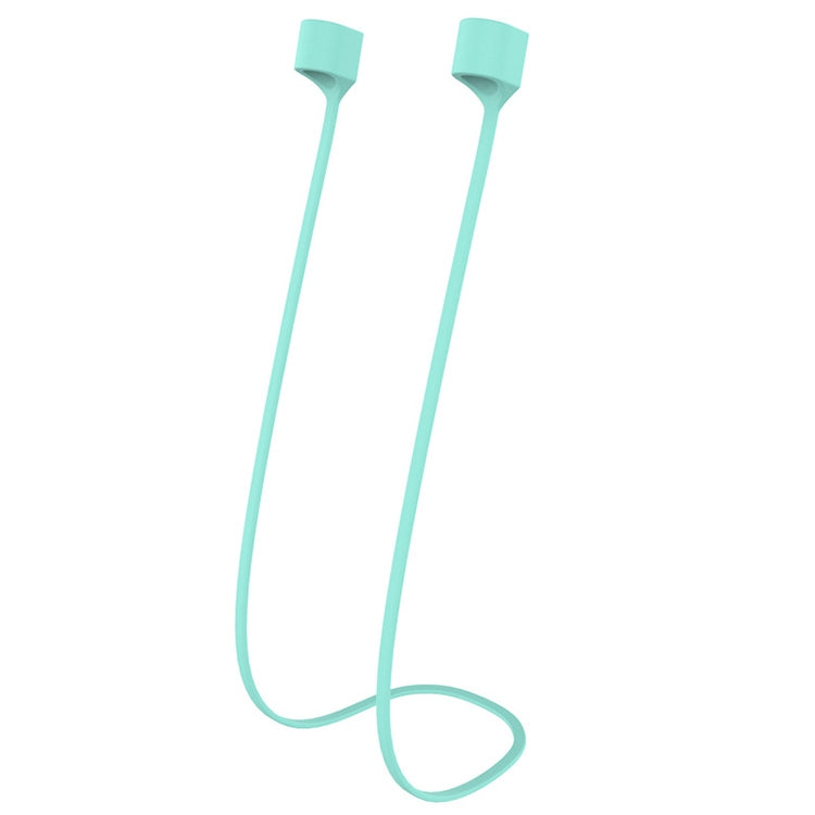 Wireless Bluetooth Headset Anti-lost Rope Magnetic Silicone Lanyard for Apple AirPods 1 / 2(Mint Green) by bashfashion