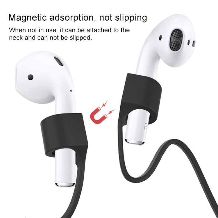 Wireless Bluetooth Headset Anti-lost Rope Magnetic Silicone Lanyard for Apple AirPods 1 / 2(Mint Green) by bashfashion