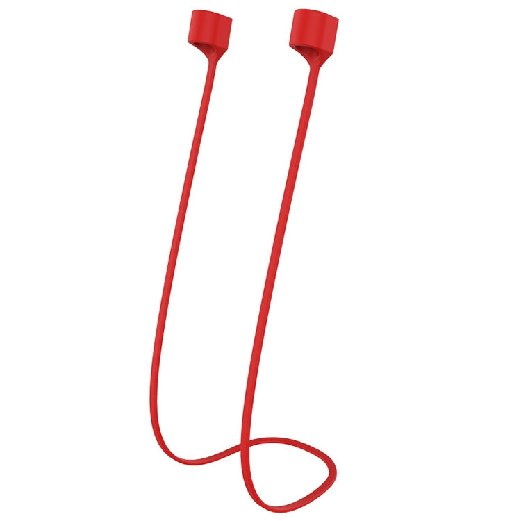 Wireless Bluetooth Headset Anti-lost Rope Magnetic Silicone Lanyard for Apple AirPods 1 / 2(Red) by bashfashion