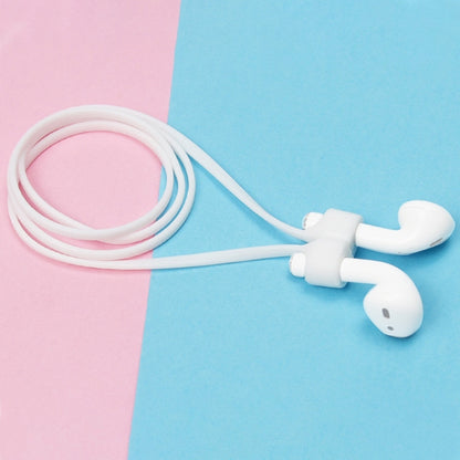 Wireless Bluetooth Headset Anti-lost Rope Magnetic Silicone Lanyard for Apple AirPods 1 / 2(White) by bashfashion
