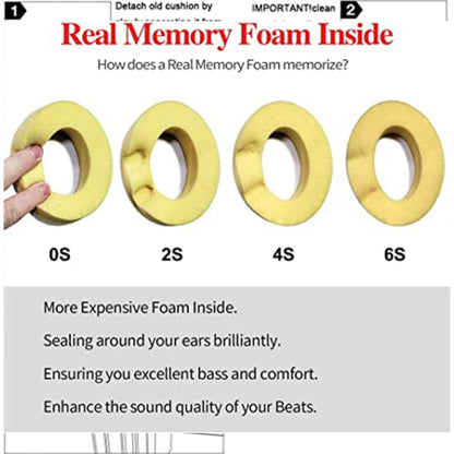 1 Pair Soft Sponge Earmuff Headphone Jacket for Beats Solo 2.0, Wired Version(White) by bashfashion