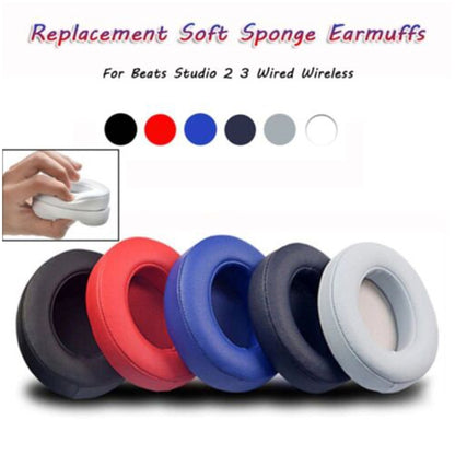 1 Pair Soft Sponge Earmuff Headphone Jacket for Beats Solo 2.0, Wired Version(White) by bashfashion