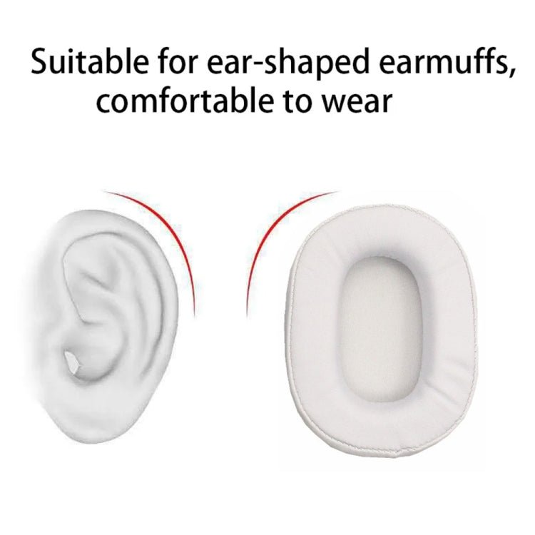 1 Pair Soft Sponge Earmuff Headphone Jacket for Audio-technica ATH-MSR7 / M50X / M20 / M40 / M40X(White) by bashfashion