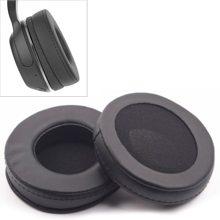 2 PCS For Skullcandy / HESH 2.0 HESH Thickened Earphone Cushion Cover Earmuffs Replacement Earpads with White Thread Sewing(Black) by bashfashion
