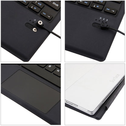 1089A Magnetic Charging Bluetooth V3.0 Keyboard + Microfiber Leather Tablet Case for Microsoft Surface Pro 3 / 4 / 5 / 6(Black) by bashfashion