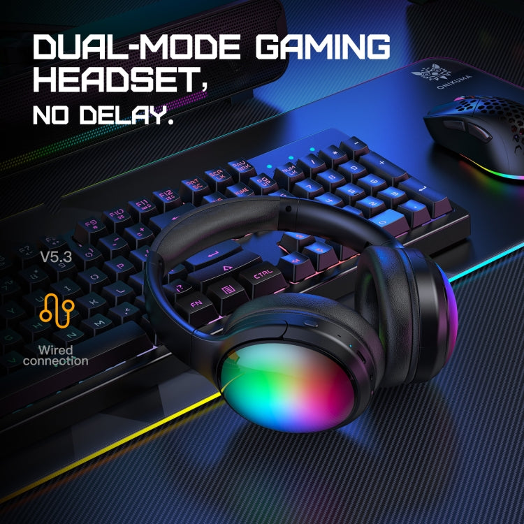 ONIKUMA B3 Bluetooth 5.3 Foldable Wireless Bluetooth Headphone with Microphone (Black) by ONIKUMA