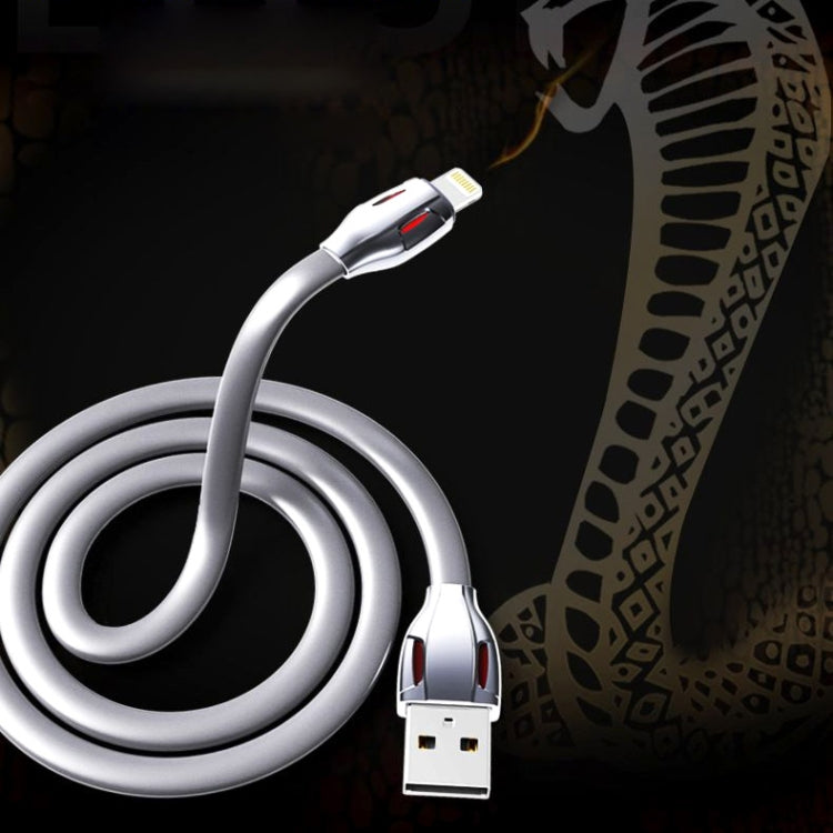 REMAX RC-035i Laser Series 1m 2.1A 8 Pin to USB Data Sync Charger Cable with LED Indicator(White) by REMAX