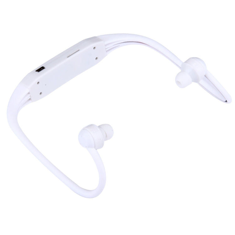 506 Life Waterproof Sweatproof Stereo Wireless Sports Earbud Earphone In-ear Headphone Headset with Micro SD Card Slot, For Smart Phones & iPad & Laptop & Notebook & MP3 or Other Audio Devices, Maximum SD Card Storage: 8GB(White) by bashfashion