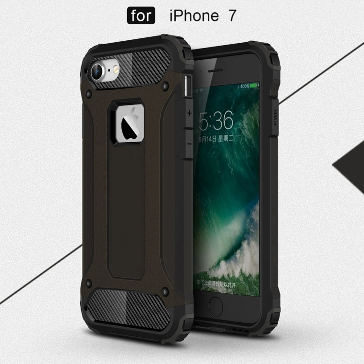 For iPhone 7 Armor TPU + PC Combination Phone Case(Black) by bashfashion