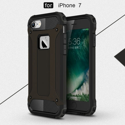 For iPhone 7 Armor TPU + PC Combination Phone Case(Black) by bashfashion