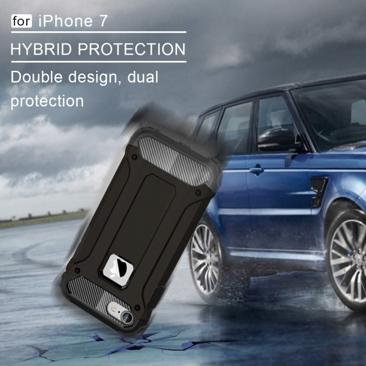 For iPhone 7 Armor TPU + PC Combination Phone Case(Black) by bashfashion