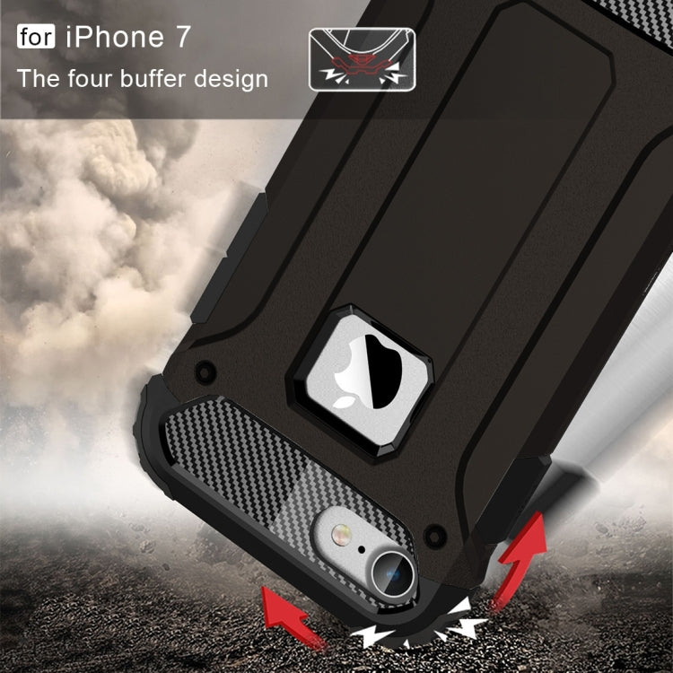 For iPhone 7 Armor TPU + PC Combination Phone Case(Black) by bashfashion