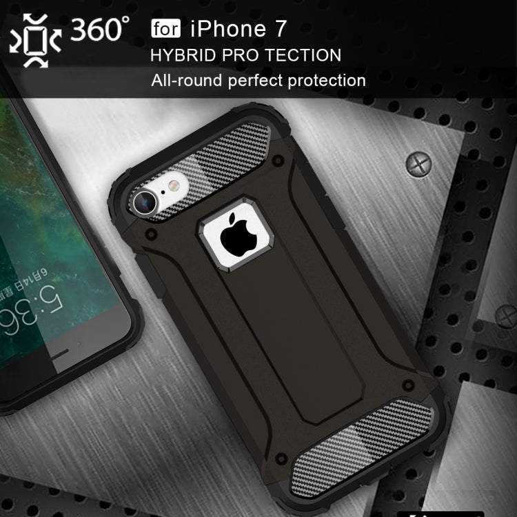 For iPhone 7 Armor TPU + PC Combination Phone Case(Black) by bashfashion
