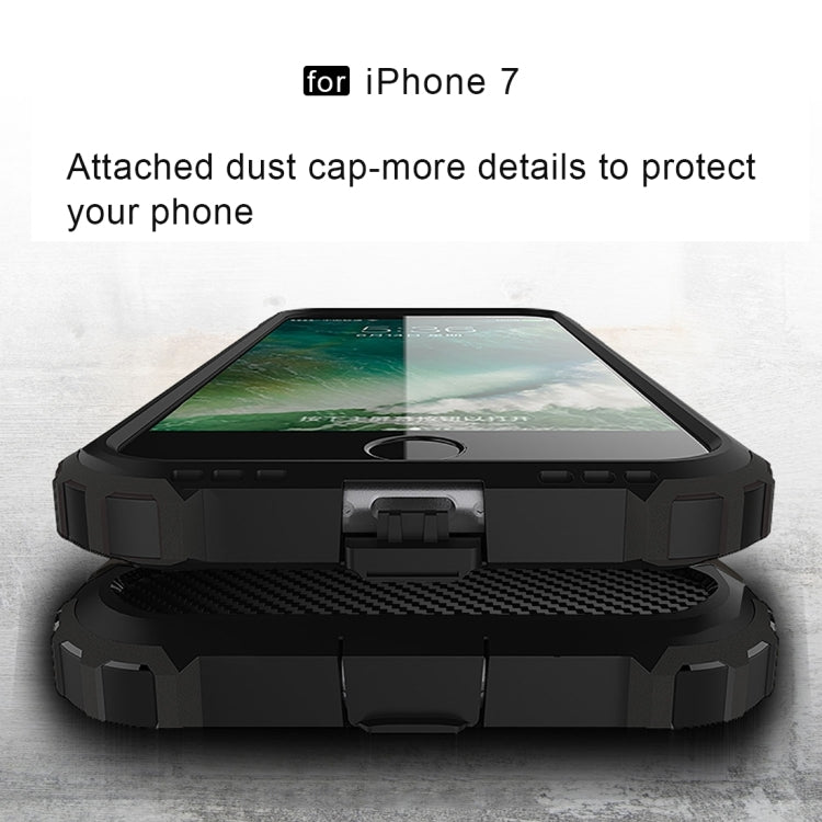 For iPhone 7 Armor TPU + PC Combination Phone Case(Black) by bashfashion