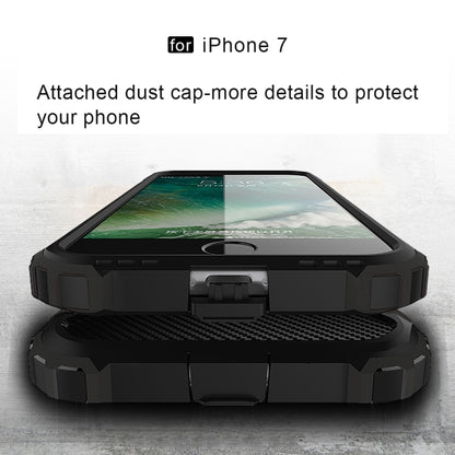 For iPhone 7 Armor TPU + PC Combination Phone Case(Black) by bashfashion