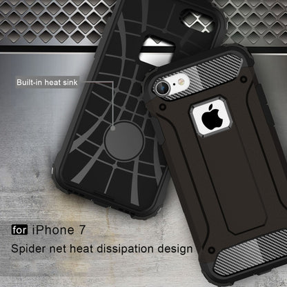 For iPhone 7 Armor TPU + PC Combination Phone Case(Black) by bashfashion