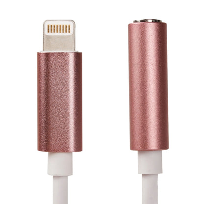 8 Pin to 3.5mm Audio Adapter, Length: About 12cm, Support iOS 13.1 or Above(Rose Gold) by bashfashion