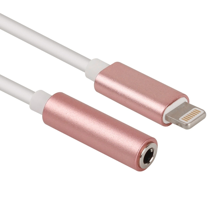 8 Pin to 3.5mm Audio Adapter, Length: About 12cm, Support iOS 13.1 or Above(Rose Gold) by bashfashion