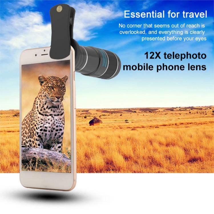 HAUTIK HK-002 5 in 1 180 Degree Fisheye Lens + 0.65X Macro & Wide Lens + 12X Telephoto Lens + Star Line Lens Kits by Hautik