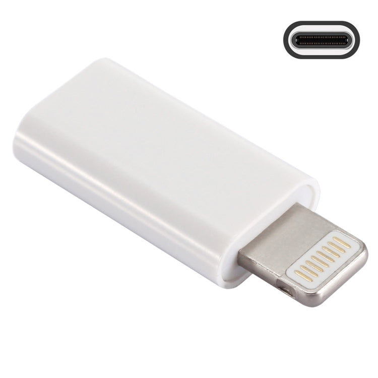 ENKAY Hat-Prince HC-6 Mini ABS USB-C / Type-C 3.1 to 8 Pin Port Connector Adapter(White) by ENKAY