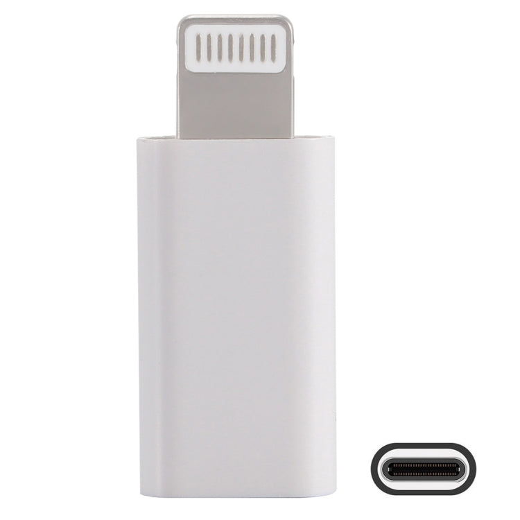ENKAY Hat-Prince HC-6 Mini ABS USB-C / Type-C 3.1 to 8 Pin Port Connector Adapter(White) by ENKAY