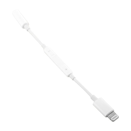 MH020 8 Pin to 3.5mm Headphone Jack Adapter Support Self-timer / Song / Line Control (White) by bashfashion