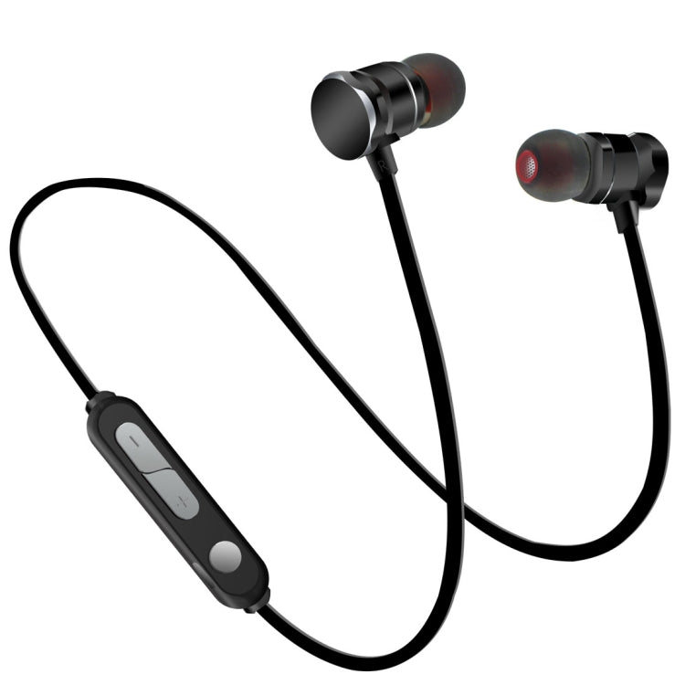 X3 Magnetic Absorption Sports Bluetooth 5.0 In-Ear Headset with HD Mic, Support Hands-free Calls, Distance: 10m(Black) by bashfashion