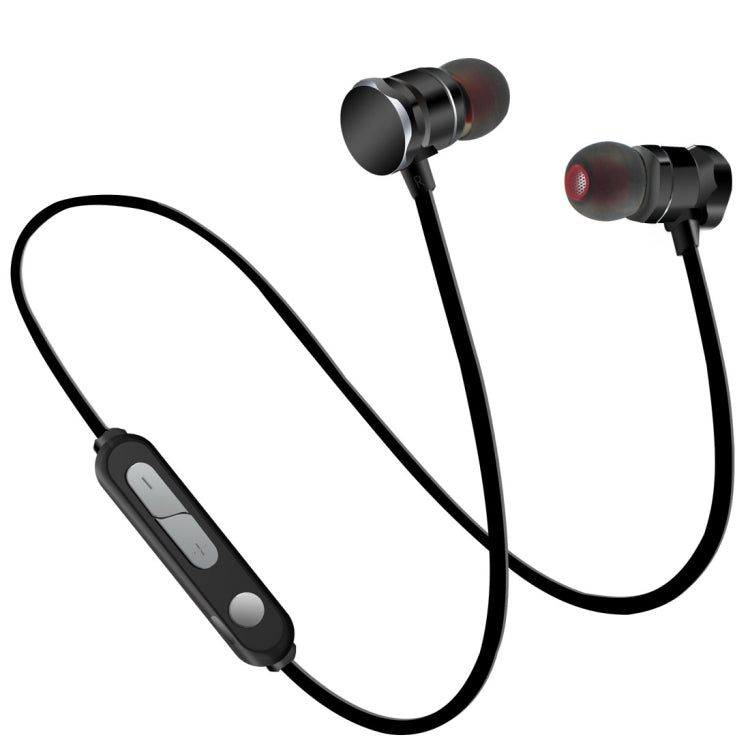 X3 Magnetic Absorption Sports Bluetooth 5.0 In-Ear Headset with HD Mic, Support Hands-free Calls, Distance: 10m(Black) by bashfashion