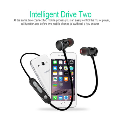 X3 Magnetic Absorption Sports Bluetooth 5.0 In-Ear Headset with HD Mic, Support Hands-free Calls, Distance: 10m(Black) by bashfashion