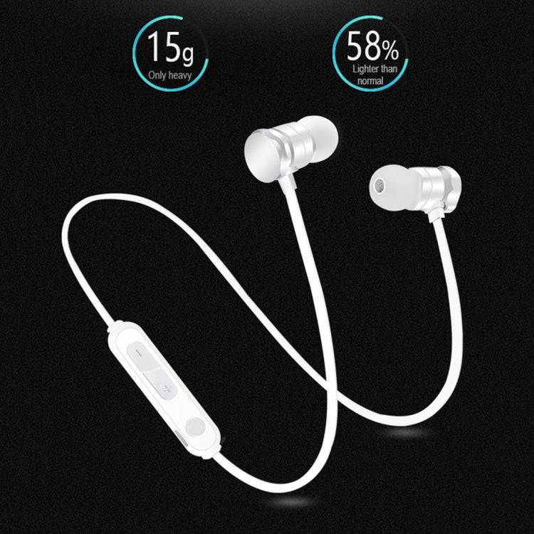 X3 Magnetic Absorption Sports Bluetooth 5.0 In-Ear Headset with HD Mic, Support Hands-free Calls, Distance: 10m(Black) by bashfashion